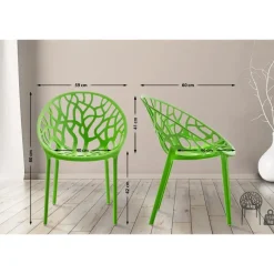 Bistro- & Balkonsets-CLP Set van 2 Tuinstoel Hope Kunststof - groen