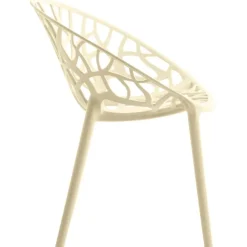 Bistro- & Balkonsets-CLP Set van 2 Tuinstoel Hope Kunststof - creme