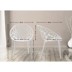 Bistro- & Balkonsets-CLP Set van 4 Tuinstoel Hope Kunststof - wit