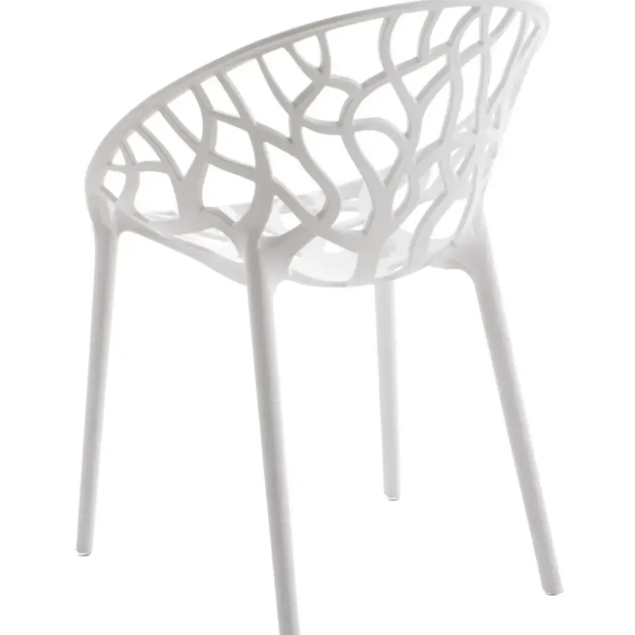 Bistro- & Balkonsets-CLP Set van 4 Tuinstoel Hope Kunststof - wit