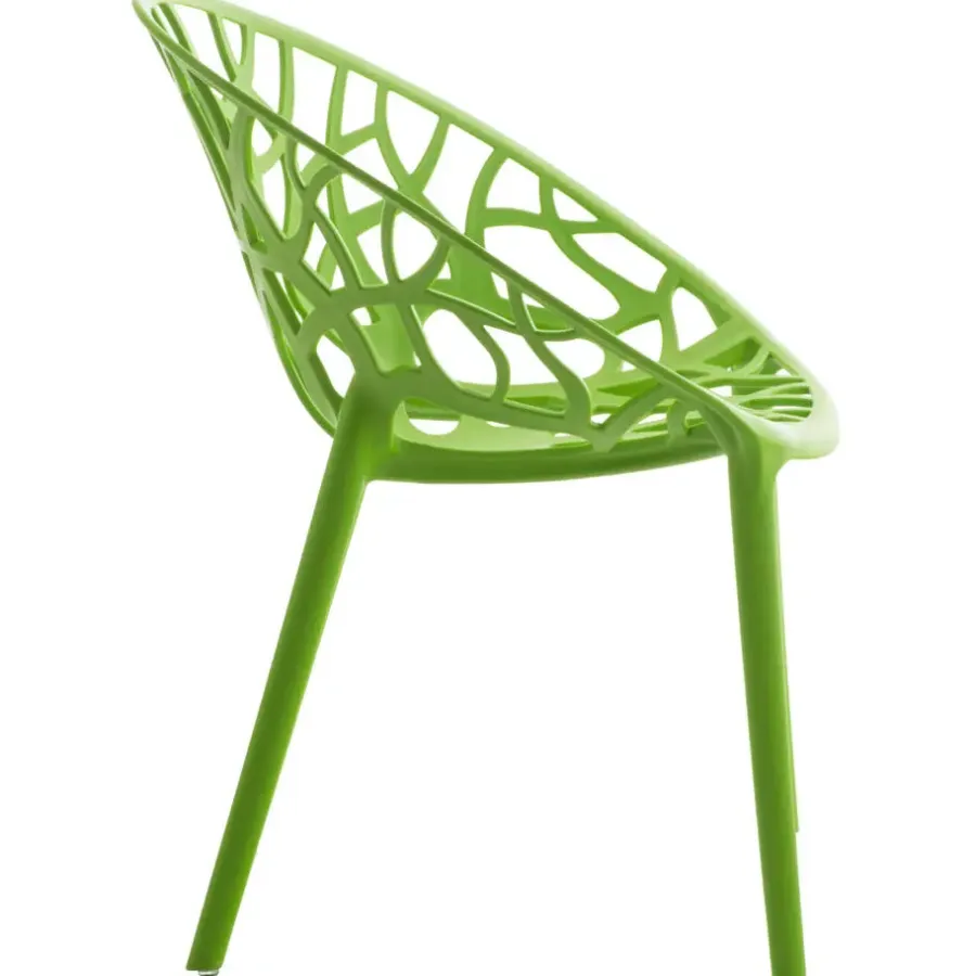 Bistro- & Balkonsets-CLP Set van 4 Tuinstoel Hope Kunststof - groen