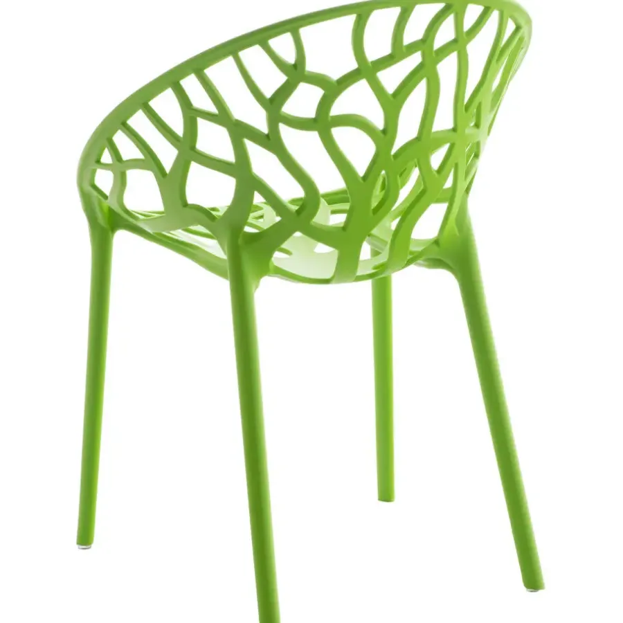 Bistro- & Balkonsets-CLP Set van 4 Tuinstoel Hope Kunststof - groen
