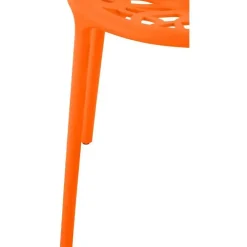 Bistro- & Balkonsets-CLP Set van 4 Tuinstoel Hope Kunststof - oranje