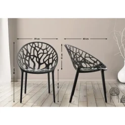 Bistro- & Balkonsets-CLP Set van 2 Tuinstoel Hope Kunststof - zwart