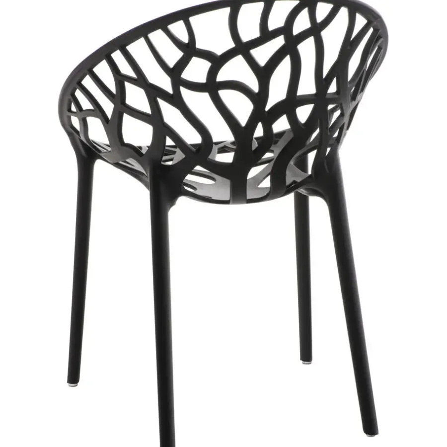 Bistro- & Balkonsets-CLP Set van 2 Tuinstoel Hope Kunststof - zwart
