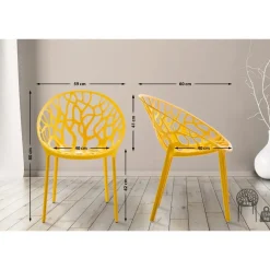 CLP Set van 2 Tuinstoel Hope Kunststof - geel