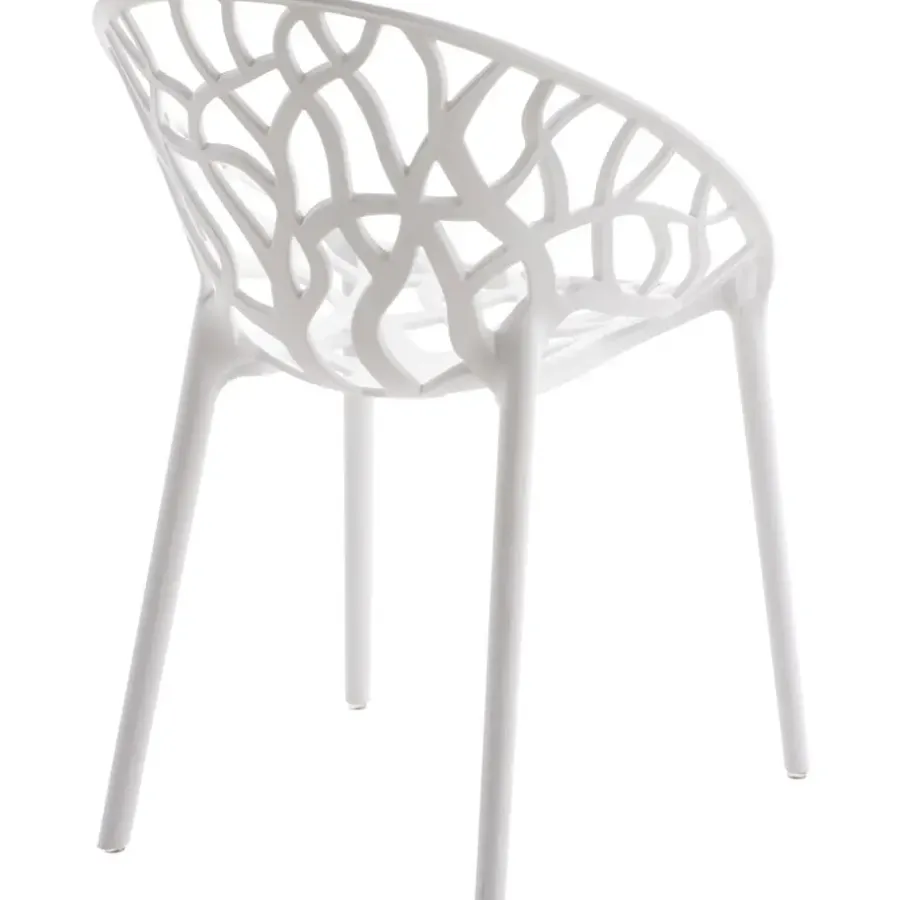 CLP Set van 2 Tuinstoel Hope Kunststof - wit