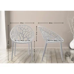 CLP Set van 2 Tuinstoel Hope Kunststof - licht grijs