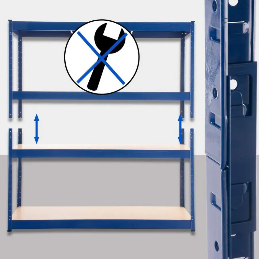 CLP Stellingkast regal Metaal - blauw