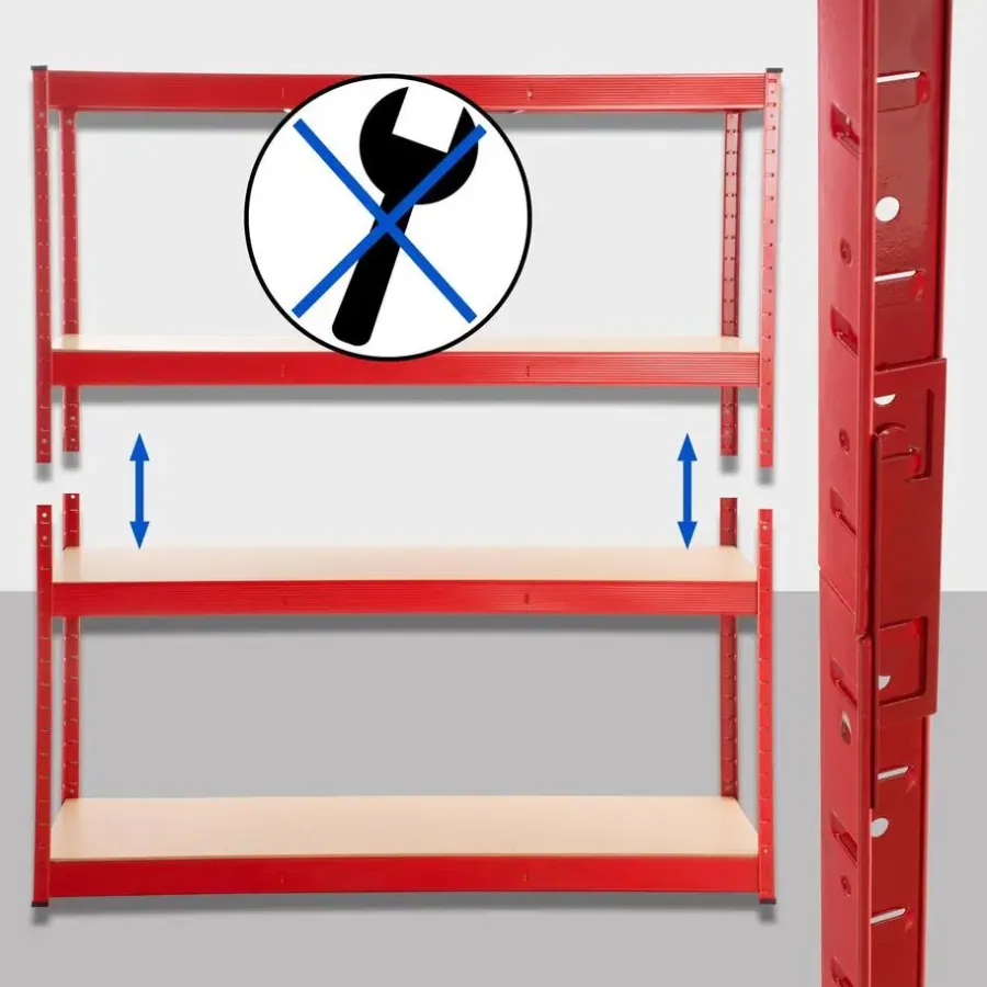 Stellingkasten-CLP Stellingkast regal Metaal - rood
