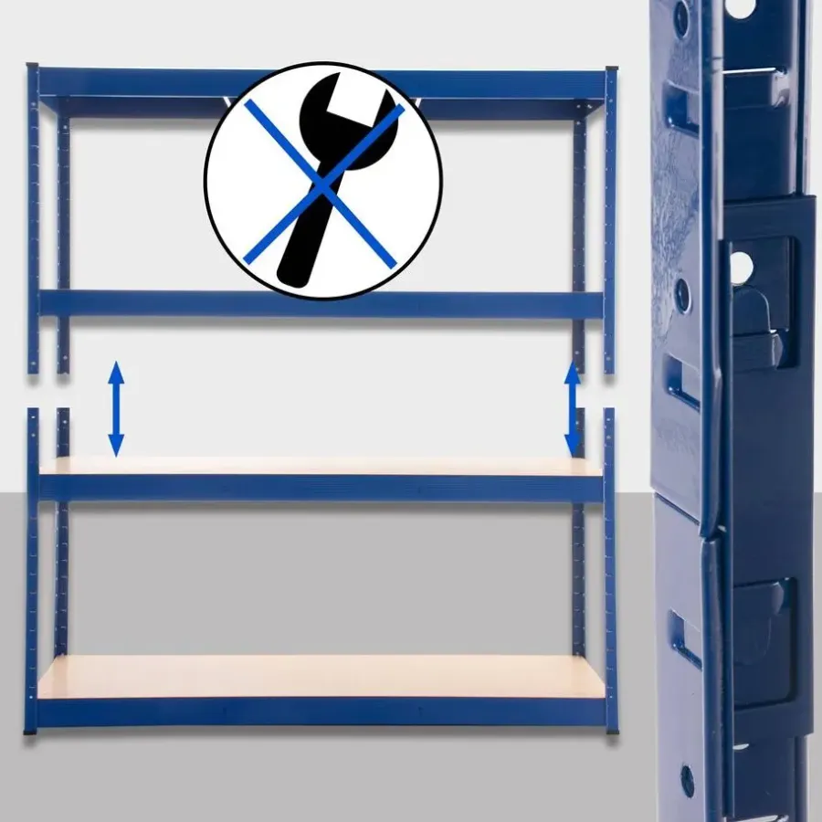 Stellingkasten-CLP Stellingkast Schwerlastregal Metaal - blauw