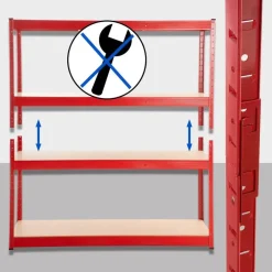 Stellingkasten-CLP Stellingkast Schwerlastregal Metaal - rood