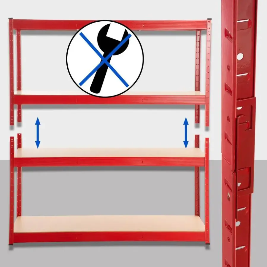 Stellingkasten-CLP Stellingkast Schwerlastregal Metaal - rood