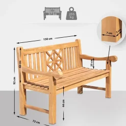 Tuinbanken-CLP Teakbank Florida 150 cm