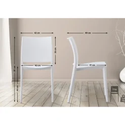 CLP Tuinstoel Meton Kunststof - wit