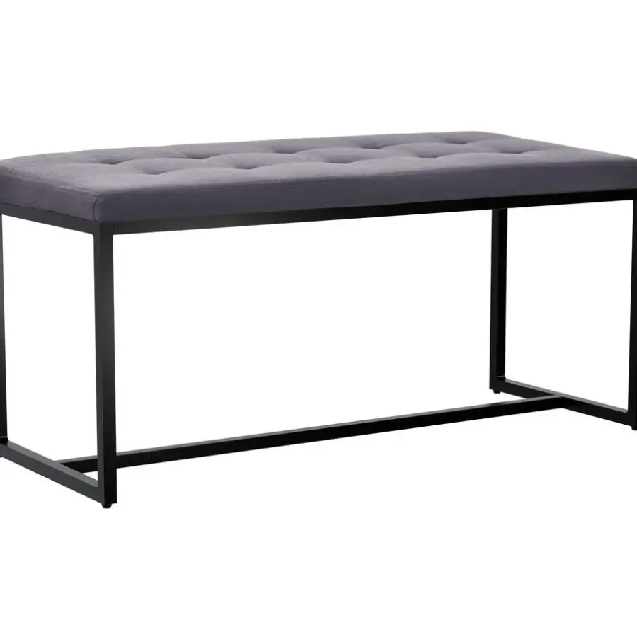 Eetkamerbanken-CLP 2-zits Bankje Barci 100 cm - donkergrijs