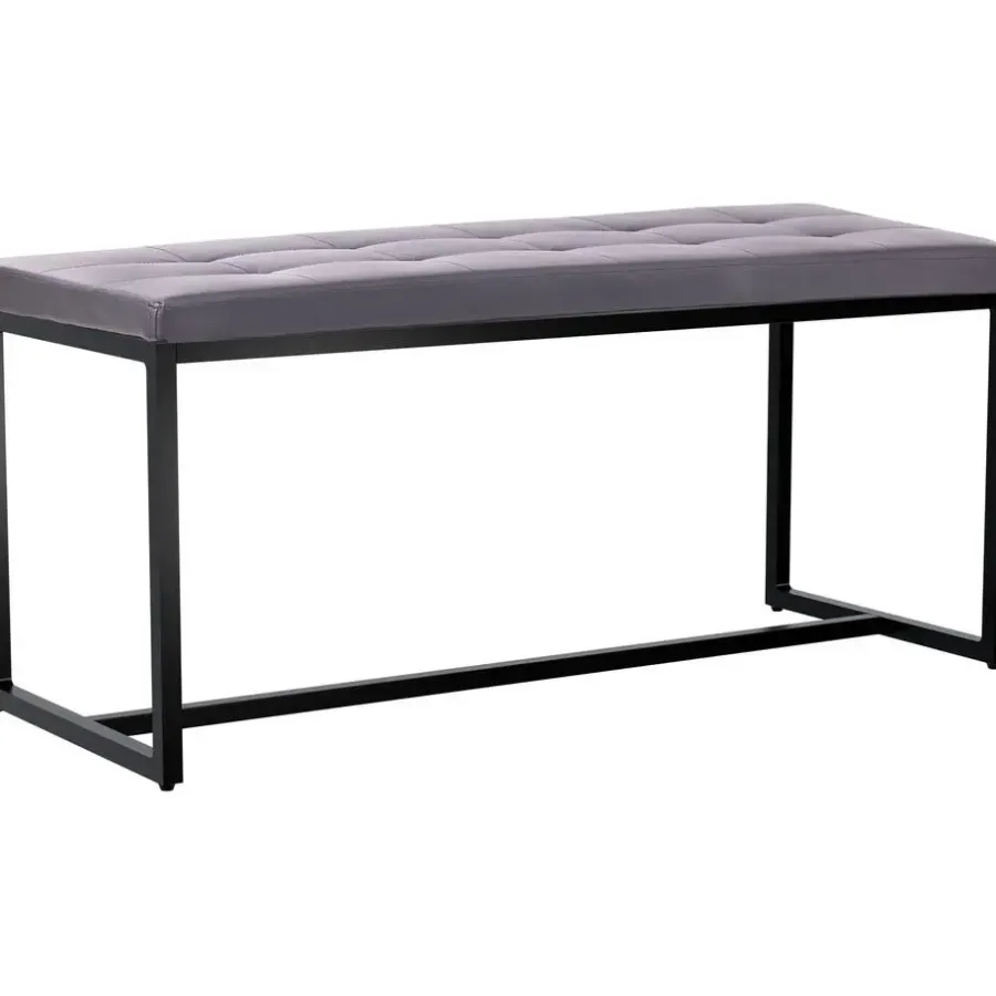 Eetkamerbanken-CLP 2-zits Bankje Barci 100 cm - grijs