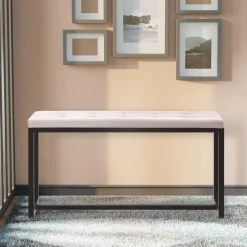 Eetkamerbanken-CLP 2-zits Bankje Barci 100 cm - grijs