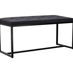 Eetkamerbanken-CLP 2-zits Bankje Barci 100 cm - zwart