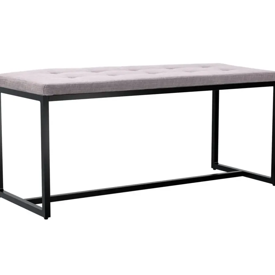 Eetkamerbanken-CLP 2-zits Bankje Barci 100 cm - grijs