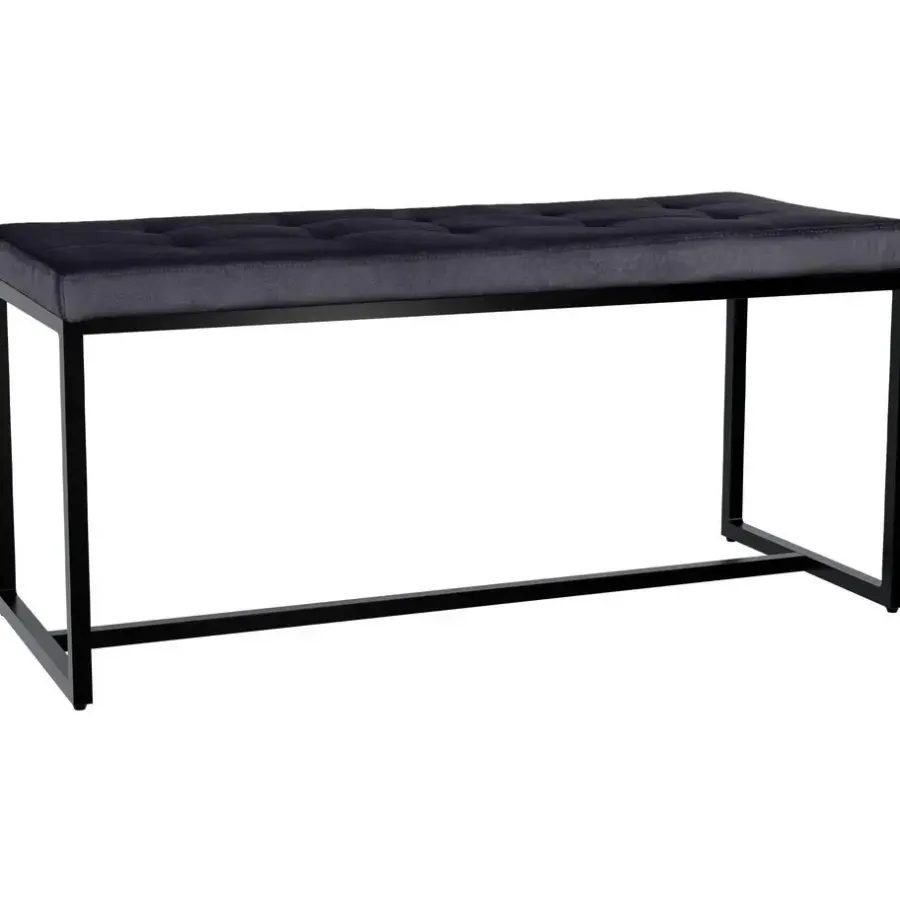 Eetkamerbanken-CLP 2-zits Bankje Barci 100 cm - zwart