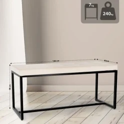 CLP 2-zits Bankje Barci 100 cm - creme