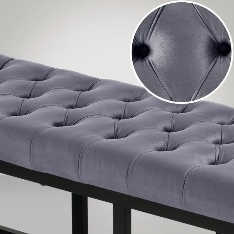Bankjes-CLP 2-zits Bankje Polson 120 cm - grijs