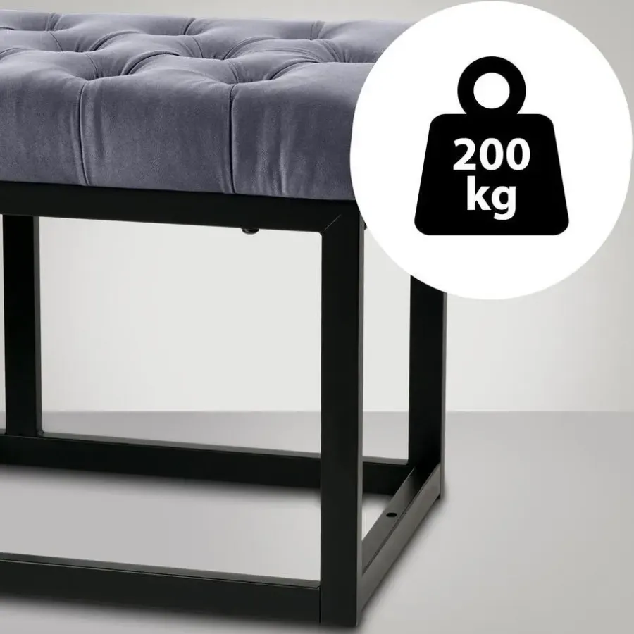 Bankjes-CLP 2-zits Bankje Polson 120 cm - grijs