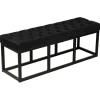 Bankjes-CLP 2-zits Bankje Polson 120 cm - zwart