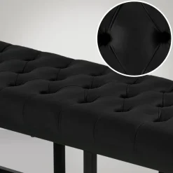 Bankjes-CLP 2-zits Bankje Polson 120 cm - zwart