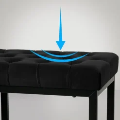 CLP 2-zits Bankje Polson 150 cm - zwart