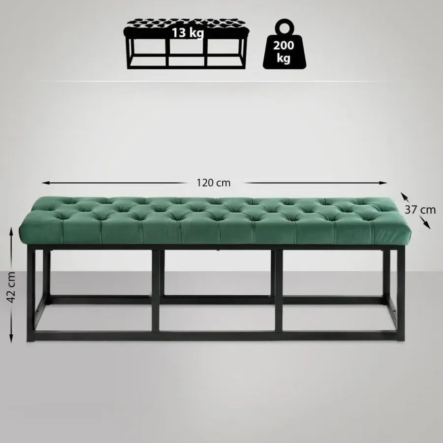 Bankjes-CLP 2-zits Bankje Polson 120 cm - groen