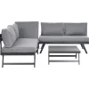 Beliani COCCORINO - Tuinset - Grijs - Aluminium