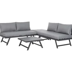 Beliani COCCORINO - Tuinset - Grijs - Aluminium