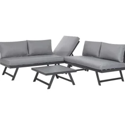 Beliani COCCORINO - Tuinset - Grijs - Aluminium