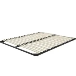 Beliani COMBOURG - Lattenbodem - Zwart - 160 x 200 cm - Staal