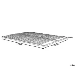 Beliani COMBOURG - Lattenbodem - Zwart - 160 x 200 cm - Staal