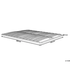 Beliani COMBOURG - Lattenbodem - Zwart - 160 x 200 cm - Staal