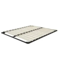 Beliani COMBOURG - Lattenbodem - Zwart - 160 x 200 cm - Staal