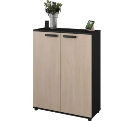 Parisot Commode Celestia met 2 deuren - eikdecor/zwart