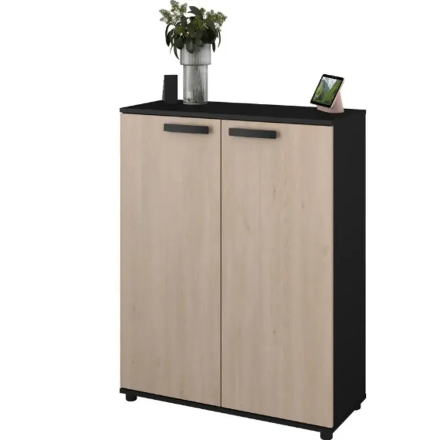 Parisot Commode Celestia met 2 deuren - eikdecor/zwart