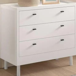 Ladekasten|Ladekasten-Vipack Commode Forrest - 3 lades - massief beukenhout - wit