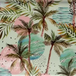 Dienbladen-Concorde Dienblad/serveer tray Tropical Holiday - roze/groen - 42 x 29 cm
