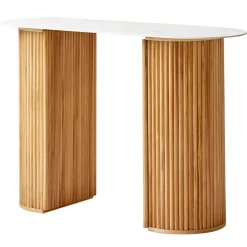 Sidetables-Nordlys Console van hout met marmerlook blad