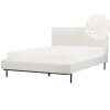 Twijfelaars-Beliani CORIO - Tweepersoonsbed - Wit - 140 x 200 cm - Bouclé