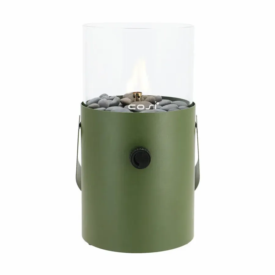 Tuinhaarden En Terrasverwarmers-Cosi Fires Cosiscoop Original gaslantaarn - moss green