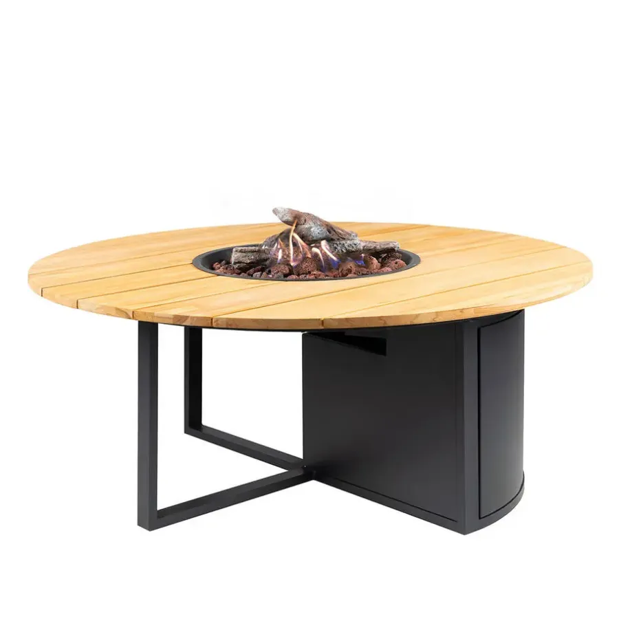 Cosi Fires Cosiloft vuurtafel 120 cm rond zwart teak
