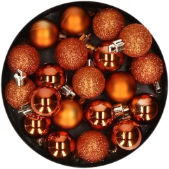 Kerstballen|Kerstdecoratie-Cosy & Trendy Kerstballen - 20x - oranje - 3 cm