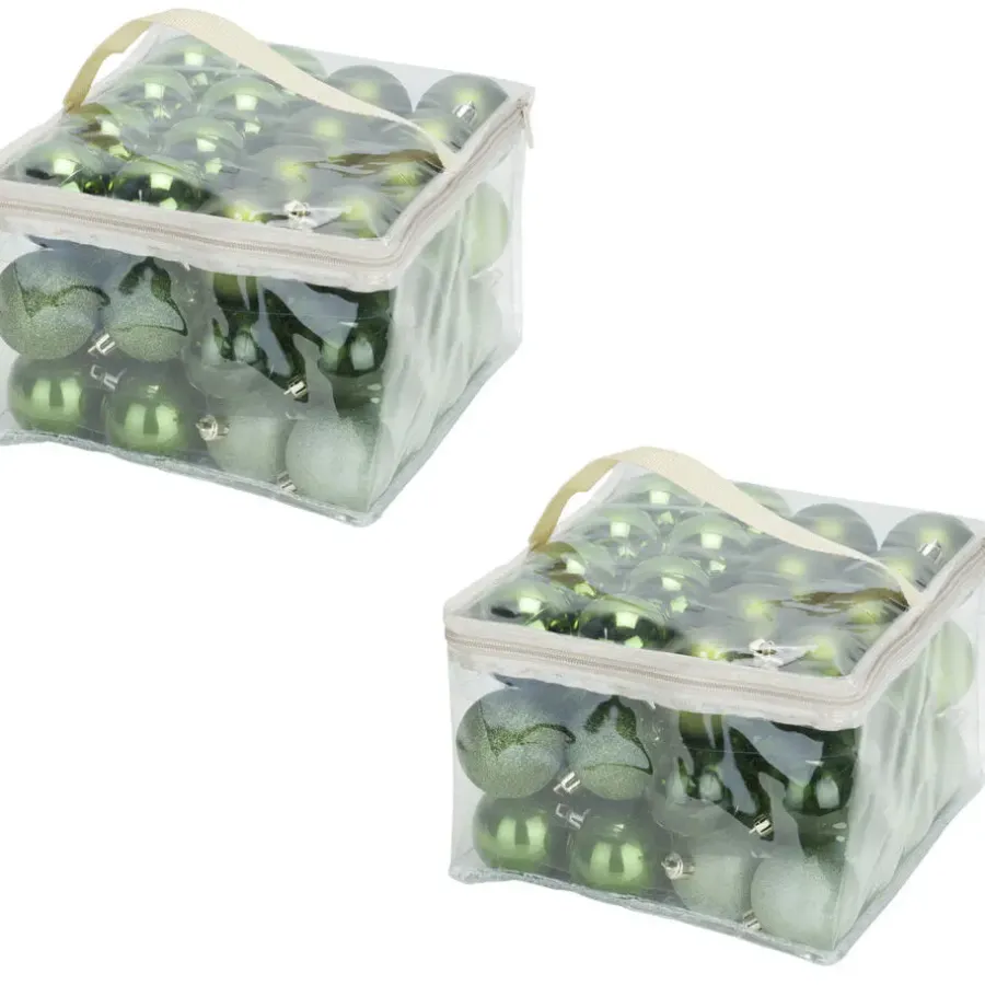 Cosy & Trendy Cosy&Trendy Kerstballen - Ø 6 cm - Groen - Set-48