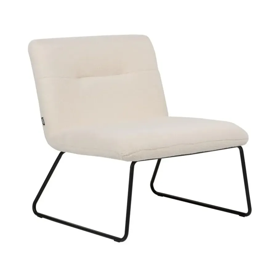 Beliani COTULLA - Fauteuil - Wit - Bouclé